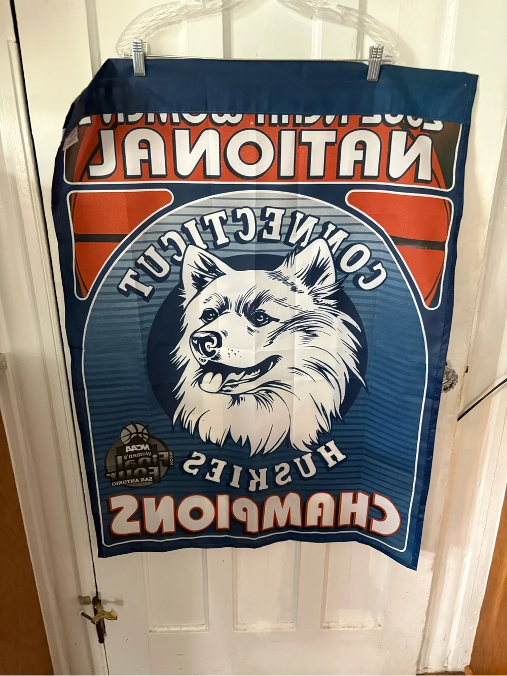 Connecticut Huskies Championship Banner - Blue and Orange